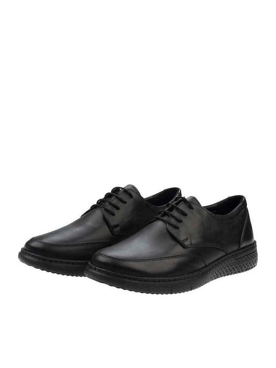 Leder Herren Freizeitschuhe Anatomisch Schwarz