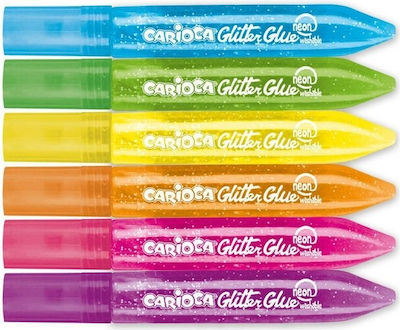 Carioca Glitter Fluo Neon Multicolour Glitter Glue 10.5ml Set 6pcs 96-408