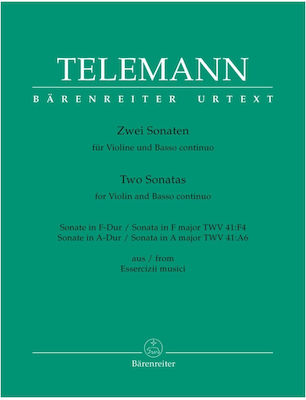 Barenreiter Telemann - Two Sonatas pentru Vioară / Flaut