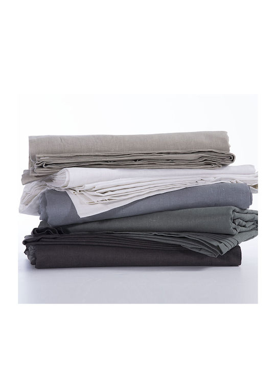 Nef-Nef Homeware Чаршаф Кралица 240x270см. Cotton-Linen Бежов