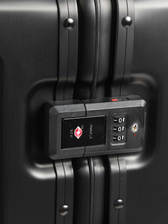 Travelite Next Μεσαία Βαλίτσα Ταξιδίου Σκληρή Μαύρη με 4 Ρόδες Ύψους 67εκ.