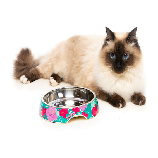 Fuzzyard Lahania Stainless Steel Bowl Water for Dog & Cat 420ml Multicolour