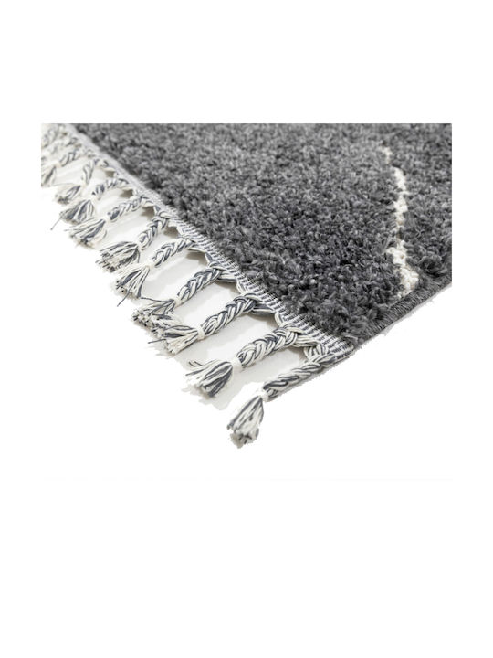 Ezzo Soffice B600AX2 Rug Rectangular Shaggy with Fringes Anthracite