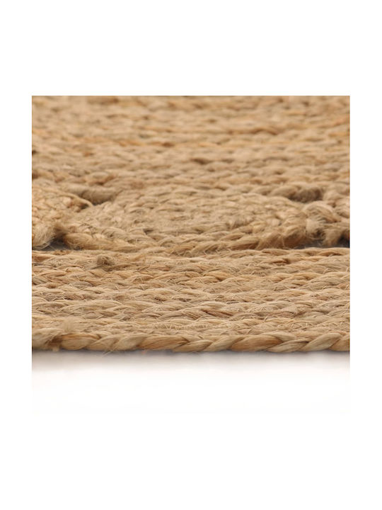 vidaXL Handmade Rug Round Summer from Jute Beige