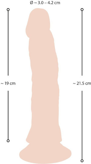 Nature Skin Realistic Vibrator with Remote Control Bendable RC Vibrator 21.5cm Flesh