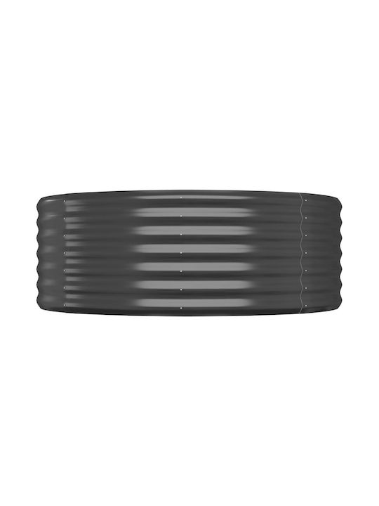 vidaXL Planter Box Metal Cărbune de lemn 175x100x36cm.