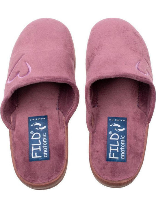Mary F05 Winter Damen Hausschuhe Lila