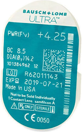 Bausch & Lomb Ultra 6 Μηνιαίοι Φακοί Επαφής Σιλικόνης Υδρογέλης