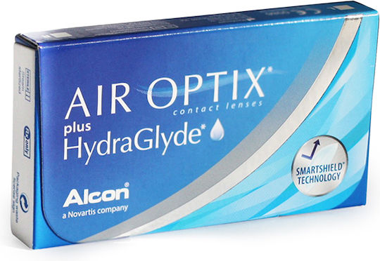 Air Optix Plus Hydraglyde 6 Μηνιαίοι Φακοί Επαφής Σιλικόνης Υδρογέλης