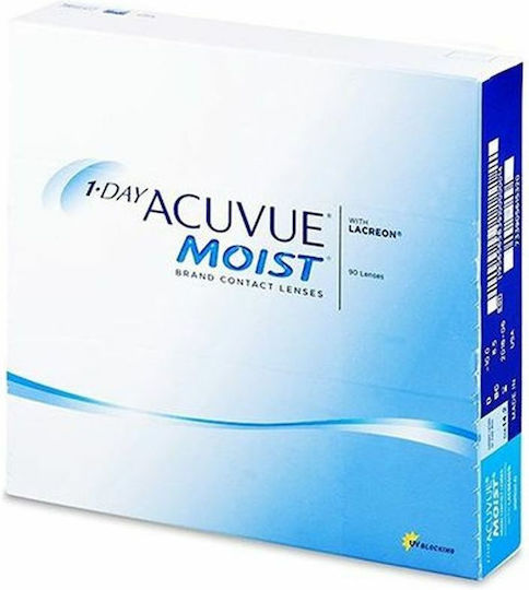 Acuvue 1-Day Moist 90 Daily Contact Lenses Hydrogel with UV Protection