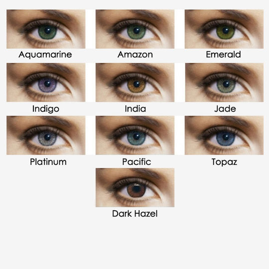 Bausch & Lomb Soflens Natural Colors 2 Monthly Coloured Without Diopters Hydrogel Contact Lenses Dark Hazel