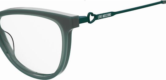 Moschino Eyeglass Frame Butterfly Green MOL600 1ED