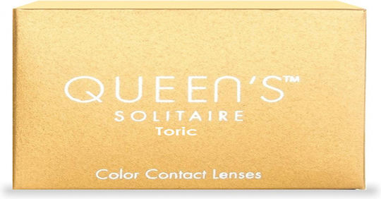 Queen's Solitaire Toric 2 Vierteljährlich Farbige Astigmatisch Kontaktlinsen Hydrogel