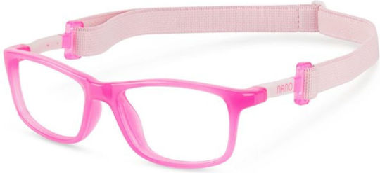 Nanovista Sleek Crew 4-6 Years Kids Acetate Pink Prescription Eyeglass Frame NAO3100444