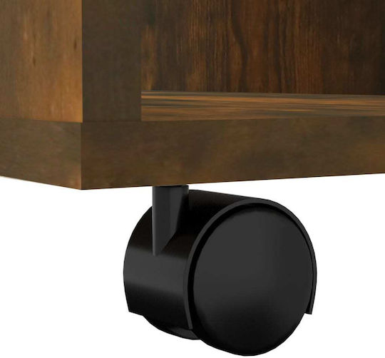 vidaXL Büroaufbewahrungsschublade und -schrank Holzschattierung Eiche mit Rädern 60x35x75cm