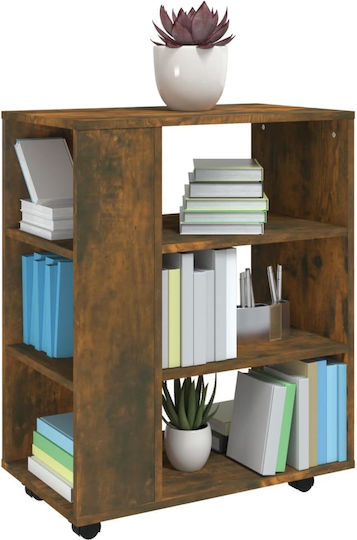 vidaXL Büroaufbewahrungsschublade und -schrank Holzschattierung Eiche mit Rädern 60x35x75cm