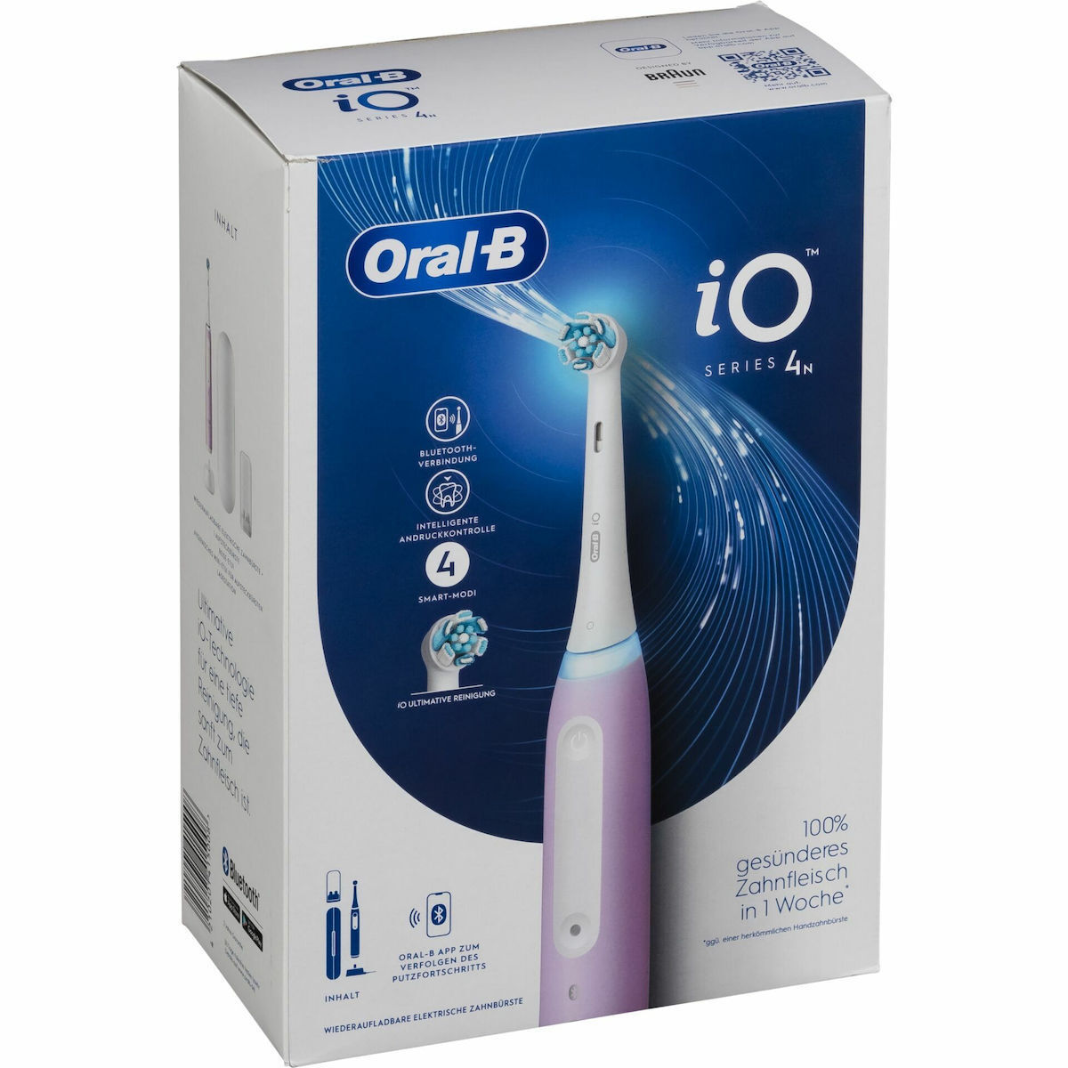 OralB IO Series 4 Electric Toothbrush with Timer, Pressure Sensor and Travel Case Lavender