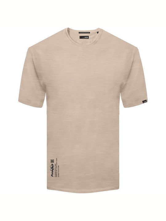 Double Men's Short Sleeve T-shirt Beige