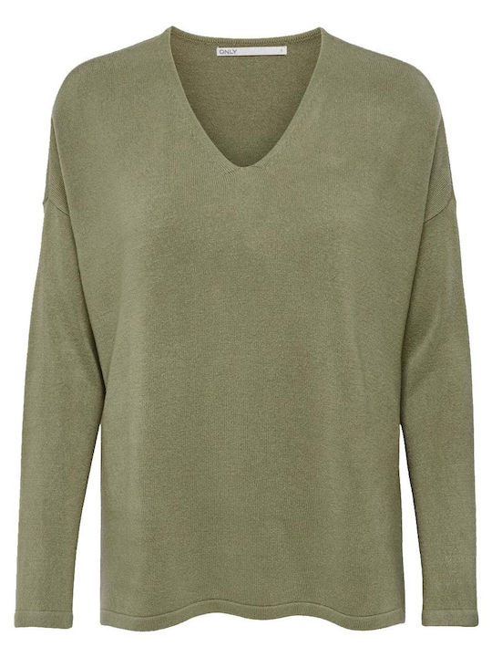 Lamalia Women's Blouse Long Sleeve with V Neckline Mermaid Olive