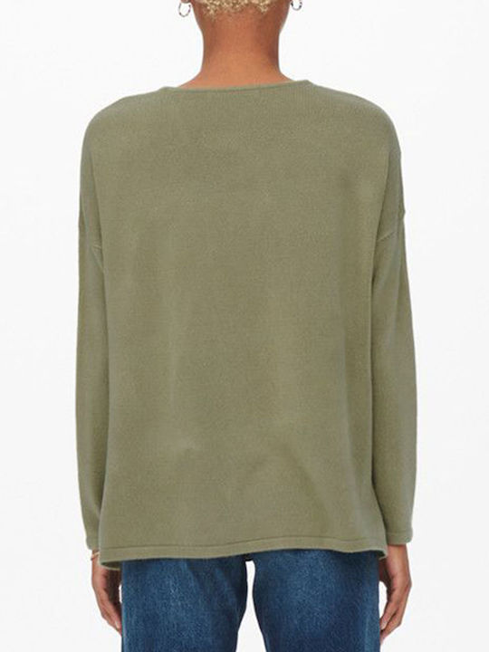 Lamalia Women's Blouse Long Sleeve with V Neckline Mermaid Olive