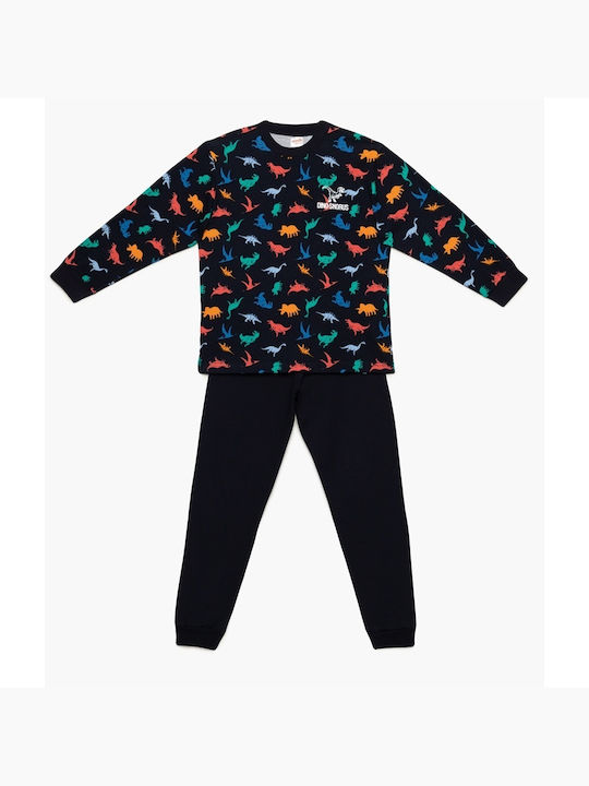 Minerva Set Top & Bottom Kids Winter Cotton Pyjamas Navy Blue