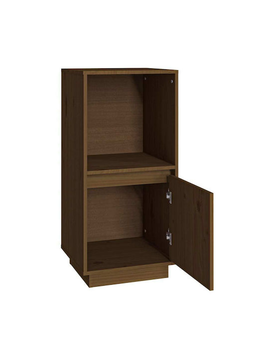 Living Room Display Cabinet Made of Solid Wood Brown 38x35x80cm