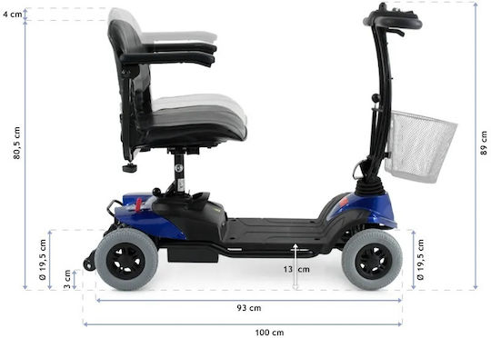 SuperOrtho Αναπηρικό Αμαξίδιο Scooter Μπλε