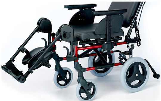Sunrise Medical Breezy Style Standard 24 Inch Wheelchair 24 Inch Simple Type with Simple Back with Inflatable Wheels 43cm Selenium Grey