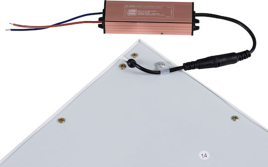 GloboStar Platz Vertieft LED Panel 48W mit Kaltweiß Licht 6000K