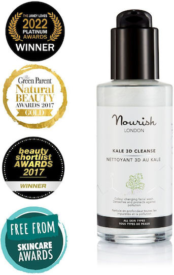 Nourish London Kale 3D Cleanse Colour Changing Facial Wash All Sk Gel Καθαρισμού Προσώπου 100ml