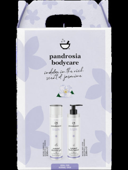 Pandrosia Xmas Body Care Jasmine Hautpflegeset für Feuchtigkeitsspendend & Reinigung Körperreinigung