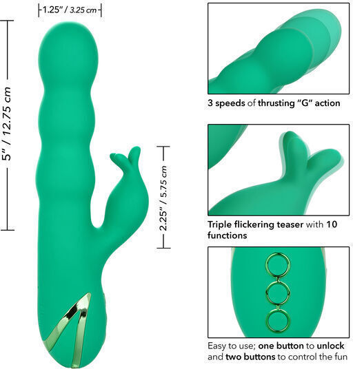 Calexotics Sonoma Vibrator Rabbit Satisfier 12.75cm Green