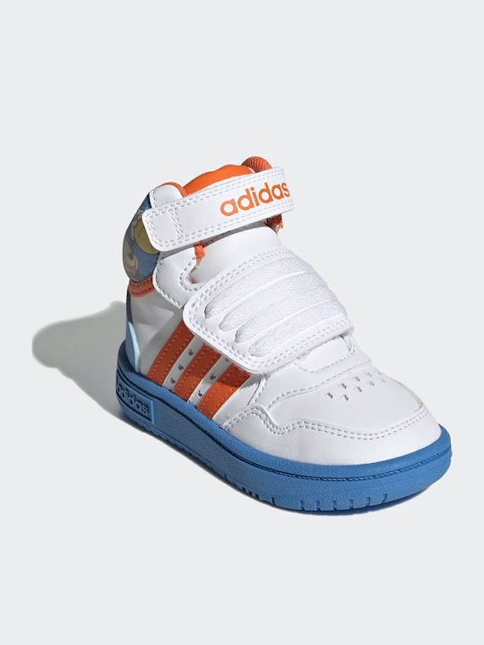 Mickey Kids Sneakers High with Scratch Cloud White / Impact Orange / Pulse Blue