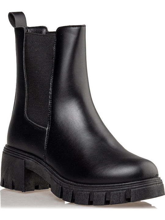 Women's Chelsea Boots with Medium Heel Black