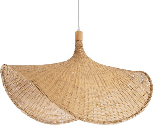 GloboStar Cuba Deckenleuchte Beige Raster mit Lampenbirnensockel E27 80x49x49cm