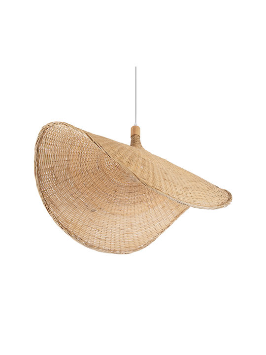 GloboStar Cuba Pendant Light Beige Grid with Socket E27 80x49cm