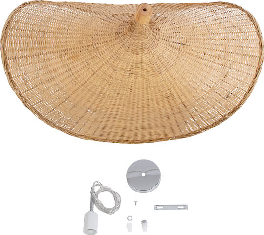 GloboStar Cuba Deckenleuchte Beige Raster mit Lampenbirnensockel E27 80x49x49cm