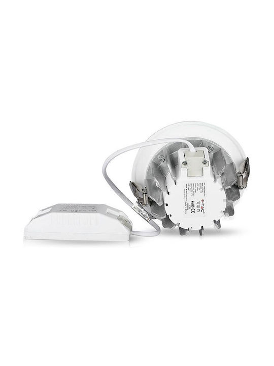 V-TAC Rotund Încastrat Panou LED Putere 40W cu Alb Natural Lumini 22.1x22.1cm.