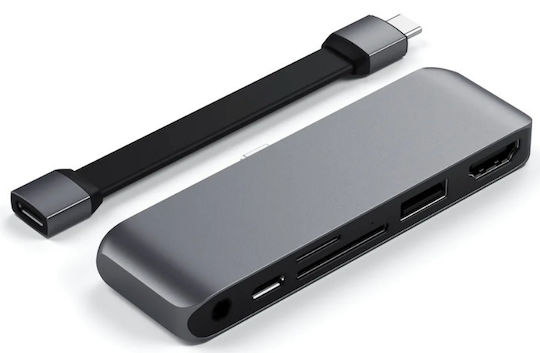 Satechi USB-C Stație de andocare cu HDMI 4K Argintiu (ST-MPHSDM)