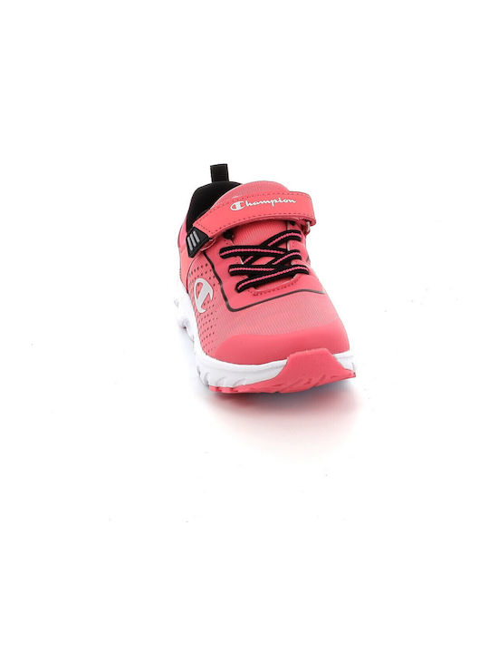 Kids Sports Shoes Running with Hoop & Loop Closure Pink