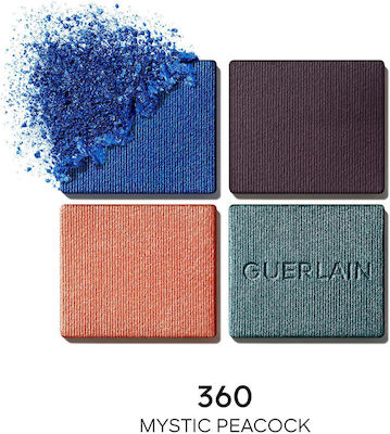 Guerlain Ombres G Eyeshadow Quad Paletă cu Farduri de Pleoape Formă Solidă 360 Mystic Peacock