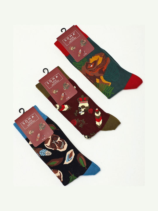 Soma Socks Skulls Bones Bărbați Șosete cu Model Multicolor 3Pachet Soma Socks Skulls Bones Bărbați Șosete cu Model Multicolor 3Pachet