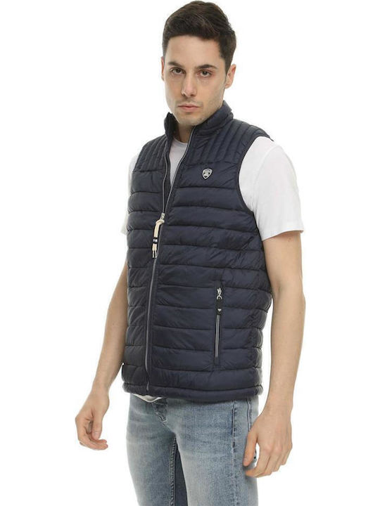 A Sleeveless Jacket Puffer Navy Blue