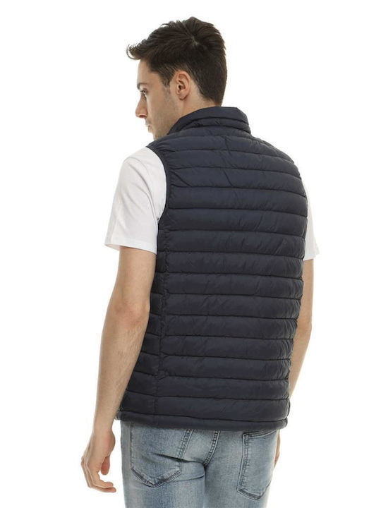 Double A Men's Sleeveless Puffer Jacket Navy Blue A