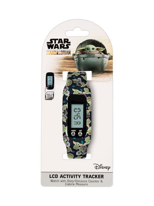 Disney Kids Digital Watch Activity Tracker Star Wars with Rubber/Plastic Strap Black