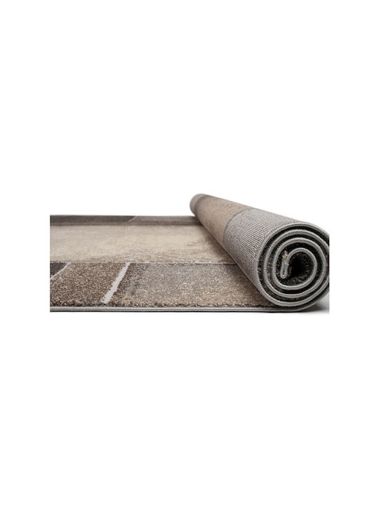 Βιοκαρπέτ Alva 4697A-75 Χαλί Διάδρομος Dark Vison / Beige 80x150cm
