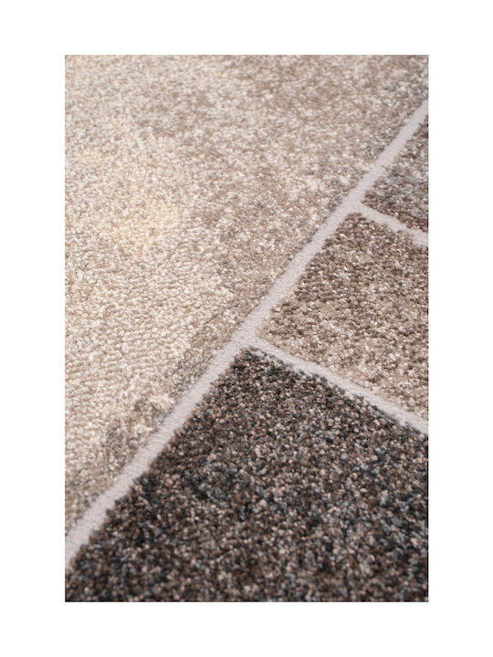 Βιοκαρπέτ Alva 4697A-75 Χαλί Διάδρομος Dark Vison / Beige 80x150cm