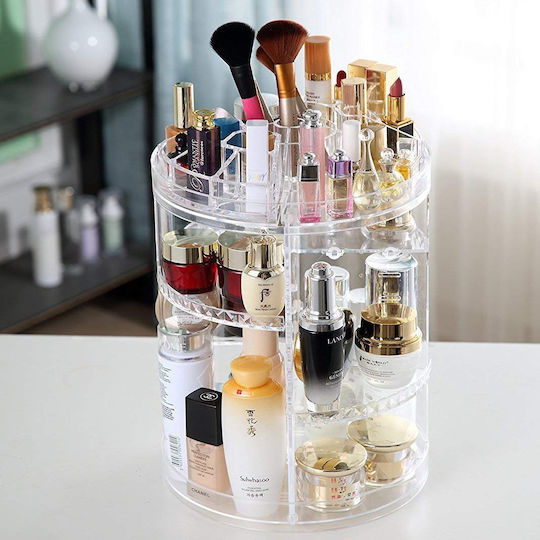 Drehbarer Organisationsständer für Kosmetik mit Ebenen Transparente 36x25,4cm