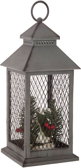 Christmas Gray Battery Lantern 31x13cm