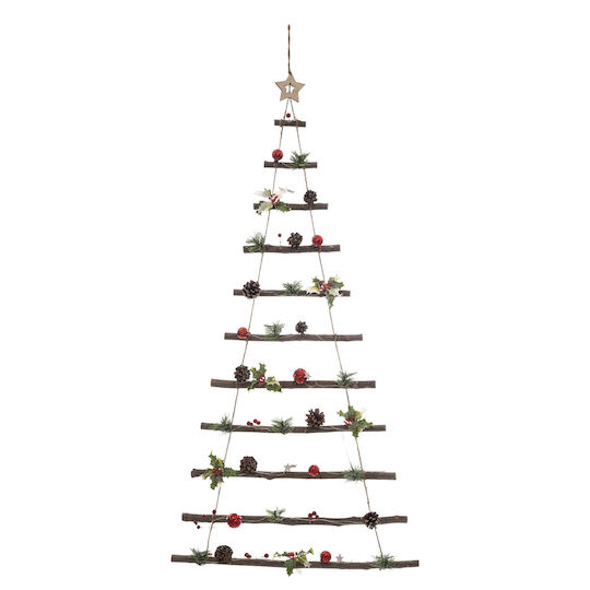 Christmas Decorative Illuminated Wood Tree 120cm Battery
